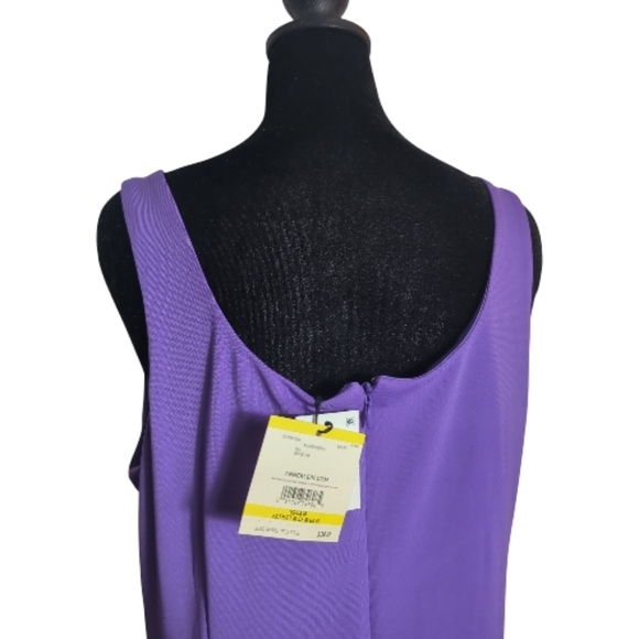 Anne Klein Medium O-Ring Sleeveless Sheath Midi Dress color Passion Purples $139 - Picture 12 of 12